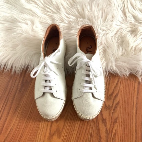 NIB Dalson Leather Platform espadrilles sneakers - Picture 2 of 3